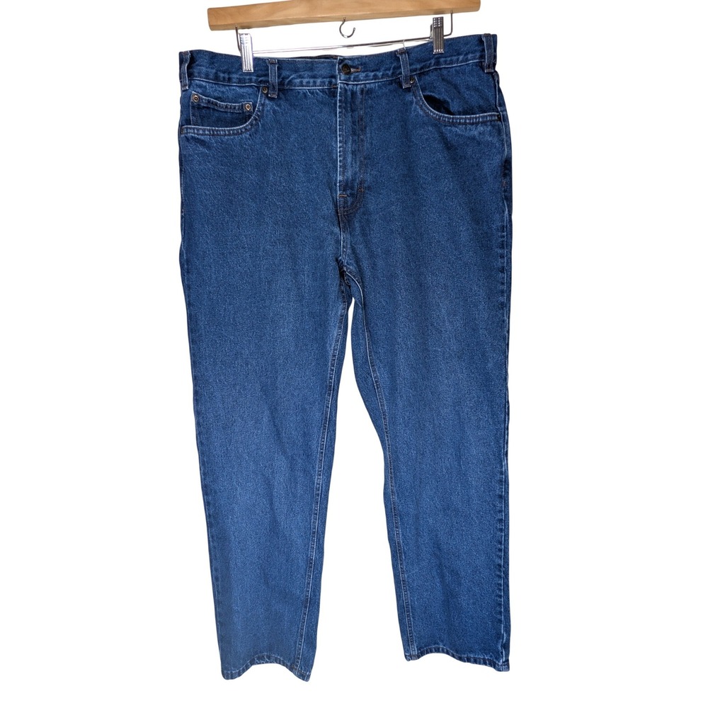 BERNE P422 HERITAGE RELAXED FIT JEANS MENS 40X34 DARK STONE‎ WASH